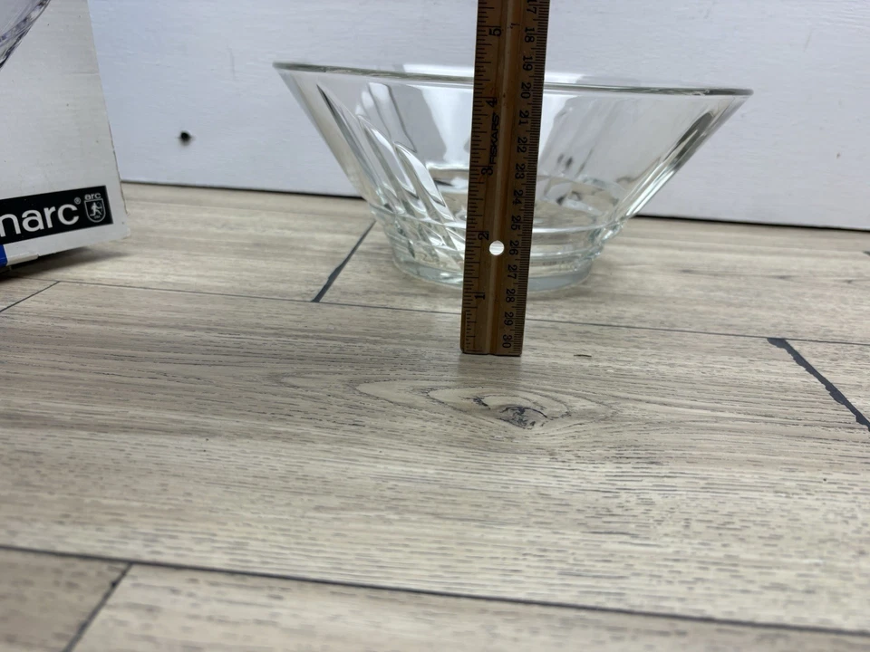 Ensaladera Luminarc Arizona de colección 10" vidrio transparente hecho en EE. UU. NUEVO ver fotos Foto 3 de 4