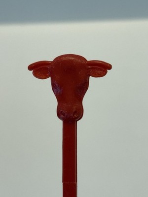 Hereford House Kansas City MO Restaurant Swizzle Stick Drink Stirrer Red Cow
