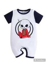 0-3M Halloween Baby Romper - Skull Head Skele...