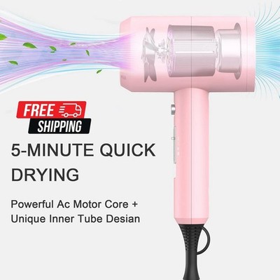 Slopehill Professional Ionic Salon HairDryer Powerful 1800WFast Dry. Attachments