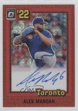 2022 Panini Donruss Optic Red Mojo Prizm 6/25 Alek Manoah #81S-AM Auto ms9