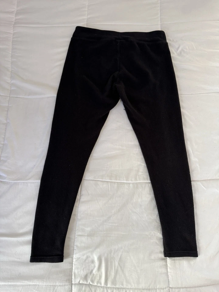 Danskin Now 裤子女式 M 8-10 黑色抓绒直筒运动裤 — 第 4/4 张图片
