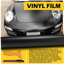 59inxmatte11.8inblackvinylwraprollcarstickerfilmdecalwithtools