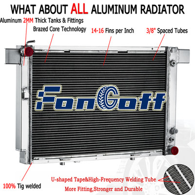 4-Row Aluminum Radiator For 1990-2002 91 Mercedes-Benz SL500,R129 500 SL 5.0L V8