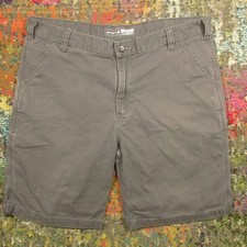 Carhartt Rugged Flex Relaxed Fit Canvas Work Shorts Mens 40 Gray
