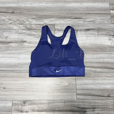 Nike Swoosh Women Medium Support Pocket Sports Bra BV3775-455 Royal Blue Size M