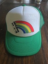 Vintage Otto Hawaii University Rainbow Warriors Green Mesh Back Hat Cap Snapback