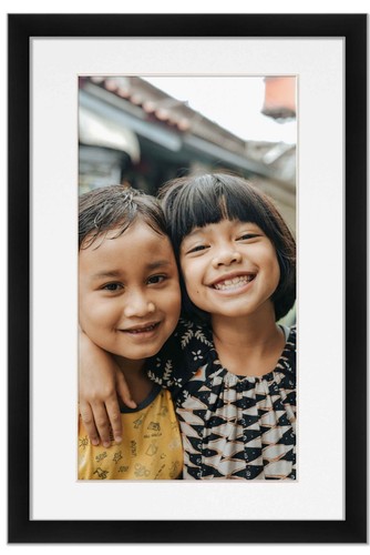 9x13 Frame Black With White Picture Mat For 9x13 Photo - Black 11x15 Frame To Di - Picture 4 of 9