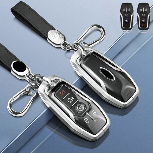 Aluminum Alloy TPU Car Key Fob Case Cover For Ford Explorer F-150 Fusion Mustang - Picture 9 of 10