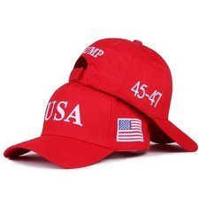 President Donald Trump 45-47 Hat Make America Great Again MAGA Red