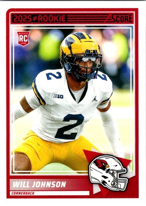 【ウィルジョンソン】 2025 Panini Score #11 Will Johnson RC Rookie Card Arizona