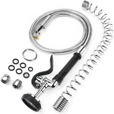 Commercial Sink Sprayer with 44” Flexible Stainless Steel Hose & Pre Rinse Sp...