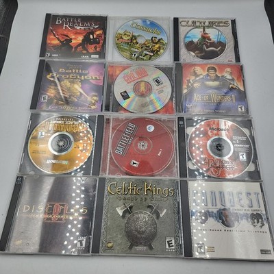 Lot Of 12 Old School PC Games Tested! Great Deal! Conquest, Celtic Kings, Etc..