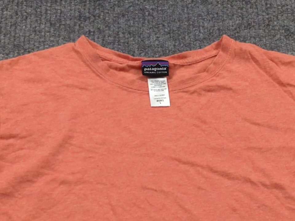 Camisa Patagonia Para Hombre Grande Naranja Manga Corta Informal Algodón Orgánico Foto 2 de 4