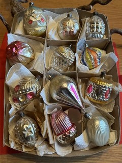 Alter Christbaumschmuck 12 Formteile Lauscha 1930