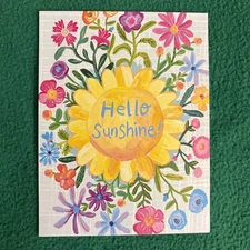 Leanin’ Tree Blank Friendship Greeting/Note Card “Hello Sunshine”
