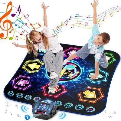 Dance Mat, 2025 Light Up 8-Button Dance Pad with Wireless Bluetooth, Upgraded...