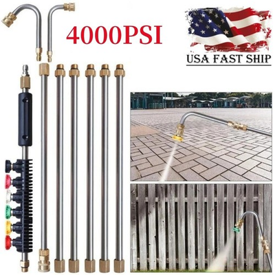 #ad 120in Stainless Steel Pressure Washer Extension Wand Power Washer LanceNozzle $24.95