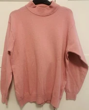 AFIBEL Wool & Angora Blend Jumper  Pink  Crew Neck, UK Size 16-18 Unworn