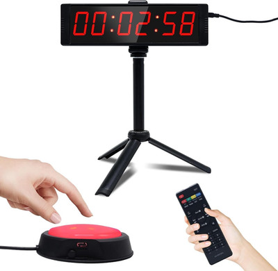 Large Stopwatch with Start/Stop Button, LED Digital Timer with Remote, Countdown