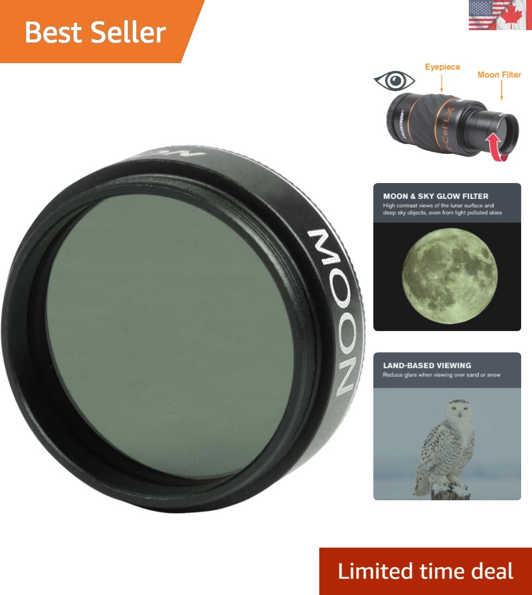Celestron 1.25&rdquo; Moon Filter: Essential Astronomy Accessory
