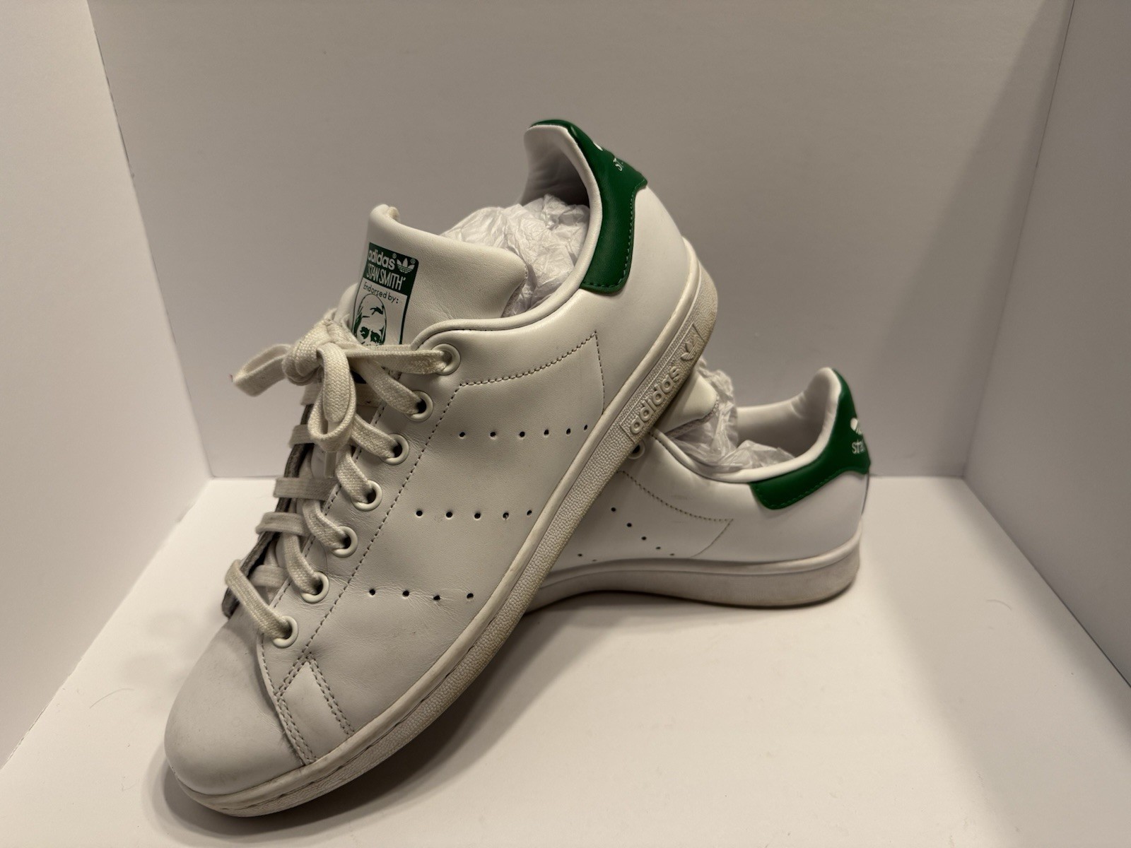 Adidas Stan Smith White/Green Size 8.5 thumbnail 2