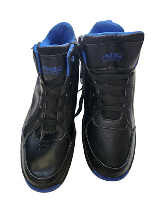 AIR Balance Basketball Sneakers Men 13 Black Blue Casual High Top Athletic Shoes