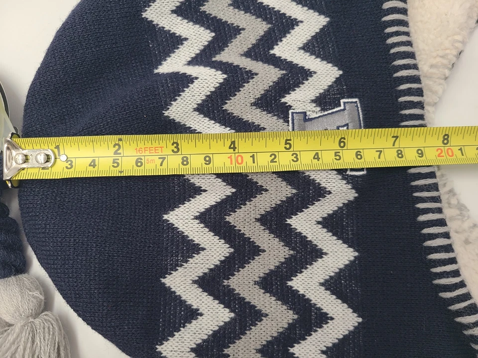 Utah State Aggies Ear Flaps Tassels (Fits Small) Beanie Winter Knit Hat Cap NCAA - Image 4 of 4