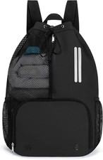 Swim Bag Drawstring Backpack with Shoe Compartment Wet Pocket Waterproof Bea