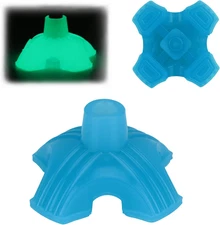 Glow Cane Tip 3/4", Self-Standing Quad Base Replacement for Most Walking Canes,