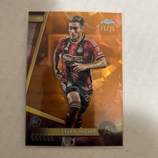2024 Topps Chrome Sapphire MLS Tyler Wolff #28 Orange Sapphire #5/25 RC Atlanta