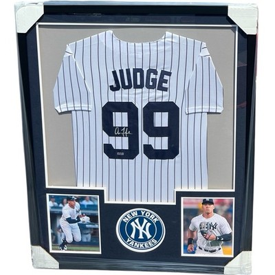 Aaron Judge Signed Framed New York Yankees Jersey #99 Pinstripe