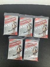 5 ~Awaryjne koce termiczne Mylar Survival Pierwsza pomoc Bezpieczeństwo Wodoodporne 52"X82"