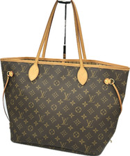 Louis Vuitton Neverfull MM Monogram Tote Shoulder Bag Woman Initial LV Japan