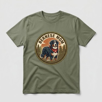Bernese Mountain Dog T-Shirt Berner Dog Mom Gift Women Graphic Tee Mothers Day