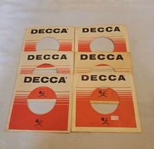 45 RPM 7" RECORD SLEEVES CO. SLEEVE 6 PACK SEE PHOTO Decca Records SLV394 
