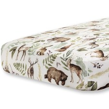 2 Pack Fitted Crib Sheets for Boys - Premium Cotton Blend Baby Woodland Crib ...