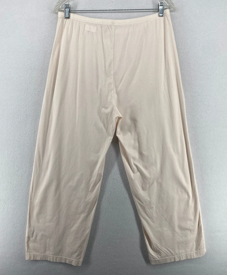 Pantalones EILEEN FISHER S Algodón Orgánico Jersey Pijama Salón Pull On Rosa Foto 3 de 4