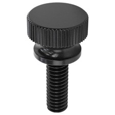 Nylon Thumb Screws, 832 Thread 10, Black, 1/2"