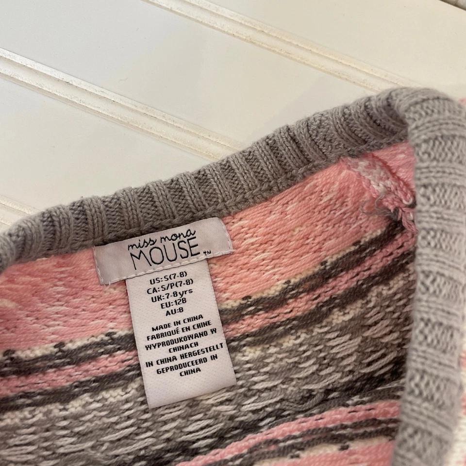 Miss Mona Mouse Girls Long Sleeve Fur Hem Dress & Leggings Bundle of 2 Sz 7-8 YO - Image 3 of 4