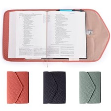 Reusable Book Cover with Magnet Closure - Adjustable Book Sleeve Rosepink Large