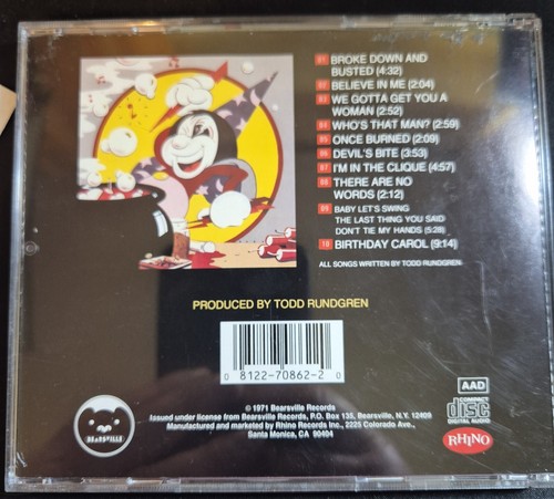 Todd Rundgren - Runt CD Bearsville/Rhino USA - Bild 3 von 3