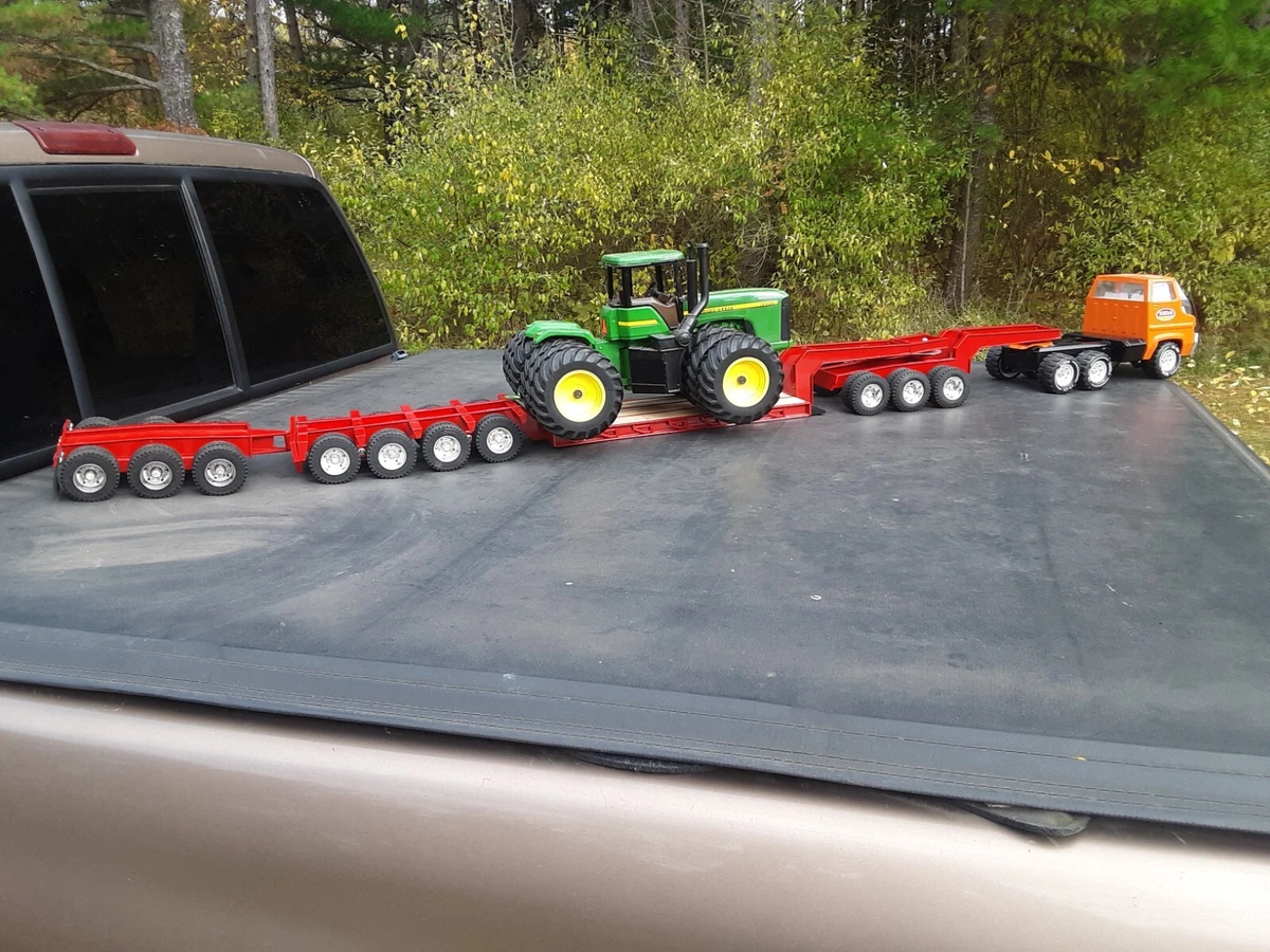 smith miller custom lowboy heavy haul trailer rear booster