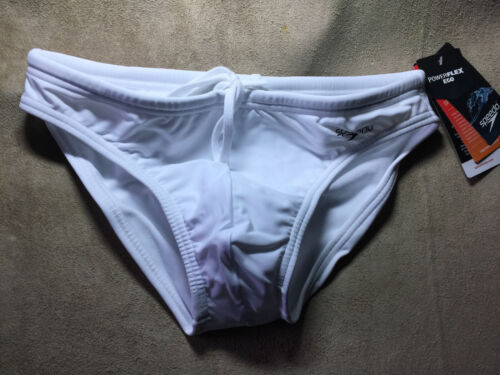 32" Speedo Power-Flex Eco Men's Lo Rise Tie String Bikini Swim Suit Fits 28 30 M