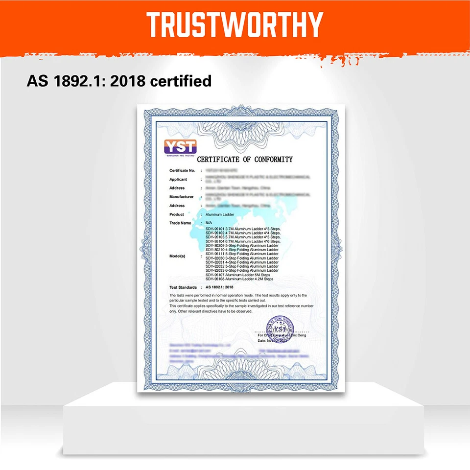 HORUSDY 3.7/4.7/5.7/6.7M Aluminium Folding Step Ladder Extension Multi-Purpose - image 3 of 4