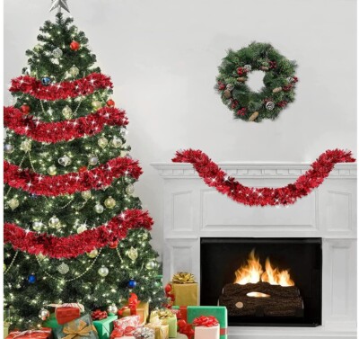 Guirlande Lumineuse De Noël, Décorations D'arbre De Noël, Guirlande Lumineuse à Ruban Rouge Decorations De Noel 10 M De Ruban Lumineux De Noel Rvb 93238494