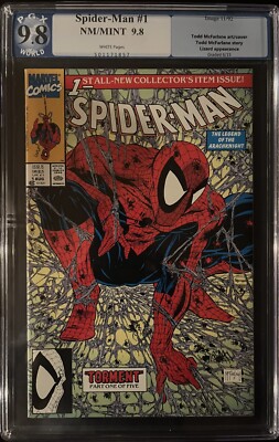 SPIDER-MAN #1 PGX 9.8 NM/MT Marvel AUG 1990 WHITE Pg LIZARD