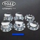 Front & Rear Axle Cover Combo Kit, Chrome, 33 mm Thread-On - w/ Nut Cover Tool