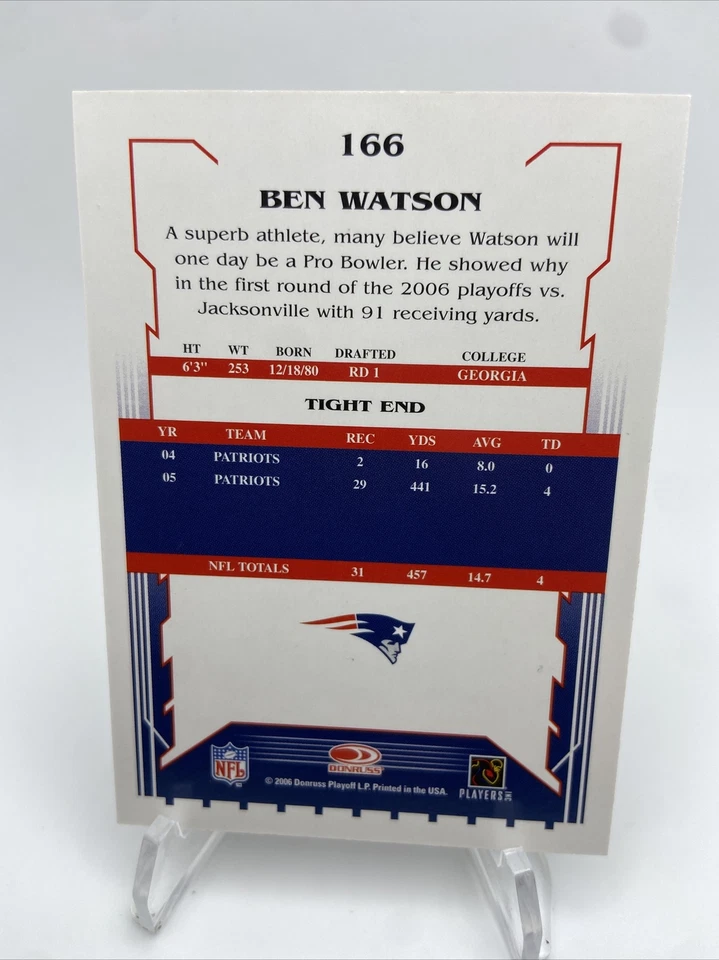 2006 Score - Inscriptions #166 Ben Watson (AU) - Image 4 of 4