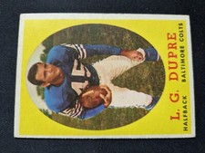 1958 Topps Football Card # 117 L.G. Dupre - Baltimore Colts (VG/EX)